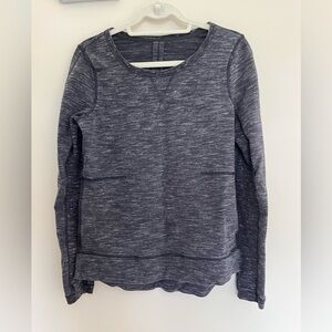 Lululemon Exhalation Pullover Size 6 Gray Heather With Flaw